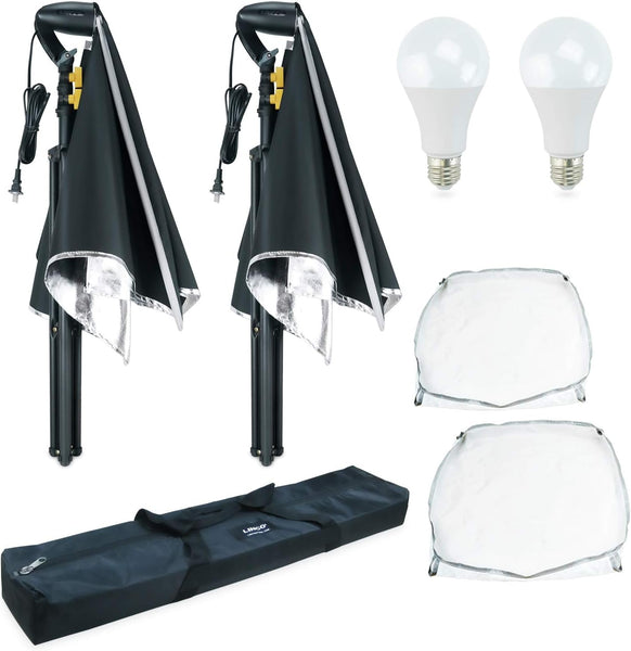 Mmcrz 2er-Pack Professionelles Softbox-Beleuchtungsset, 40 X 40 Cm