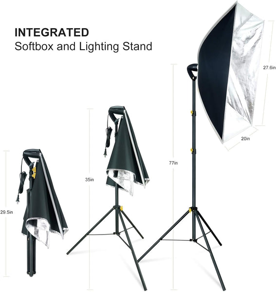 24 Photography Photo Equipment Softbox Studio Light Lighting Kit – Linco Inc 24 Photography Photo Equipment Softbox Studio Light Lighting Kit – Linco Inc