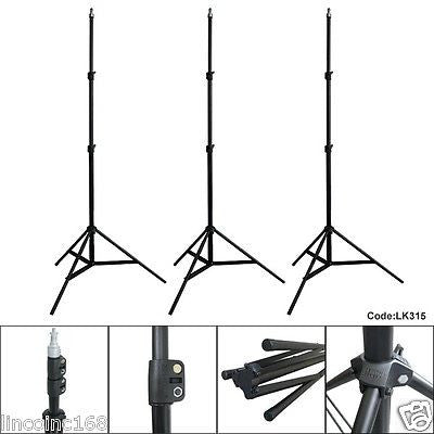 3 x 7ft Light Stand Photo Video Studio Lighting Photography Stands