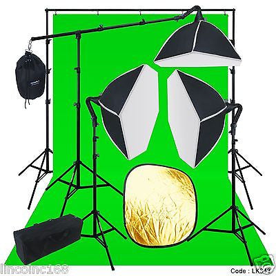 10x13ft Chromakey Screen Studio Lighting Kit W/ Backdrop Stand L – Linco Inc.