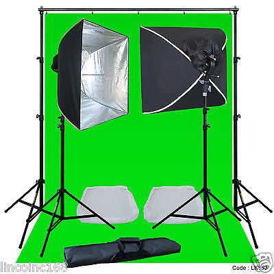 Linco Lincostore Complete Studio Lighting Backdrop Stand Photo Light Kit