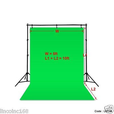 5'x10' Green Photography Backdrop Photo Stand Muslin Kit – Linco Inc.