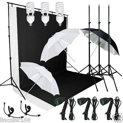 Photography Lighting Muslin Backdrop Stand Studio Kit Linco