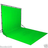 Chromakey Green Screen Lighting Kit 2400 Watt 9'×13' Backdrop Background Stand