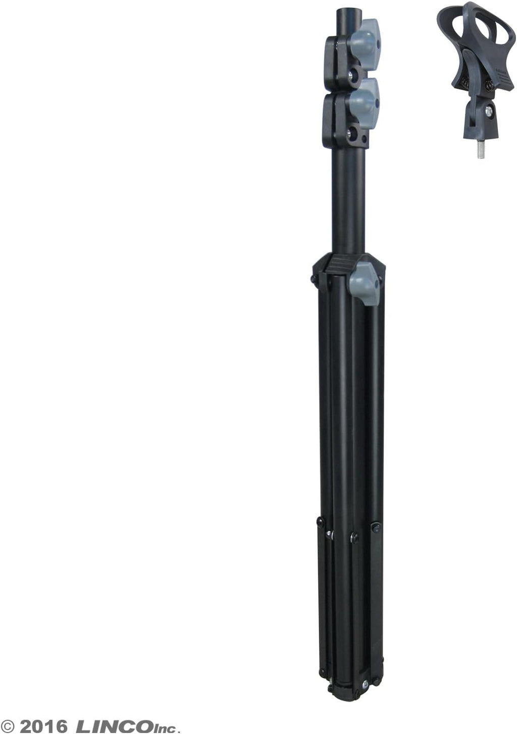 LINCO Adjustable Metal Microphone Stand with Carrying Bag Universal Mic Mount (2.5’ft-5’ft)-Black 8805