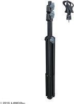 LINCO Adjustable Metal Microphone Stand with Carrying Bag Universal Mic Mount (2.5’ft-5’ft)-Black 8805