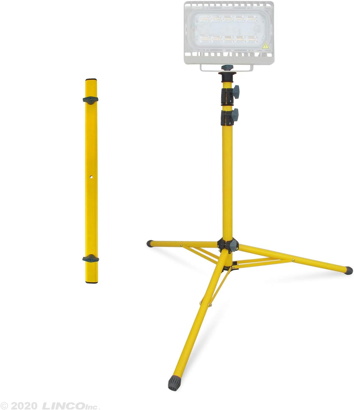 LINCO Tripod Stand LED Work Light Flood Light Heavy Duty Steel Stand Wide Base (Stand & Bar Only)