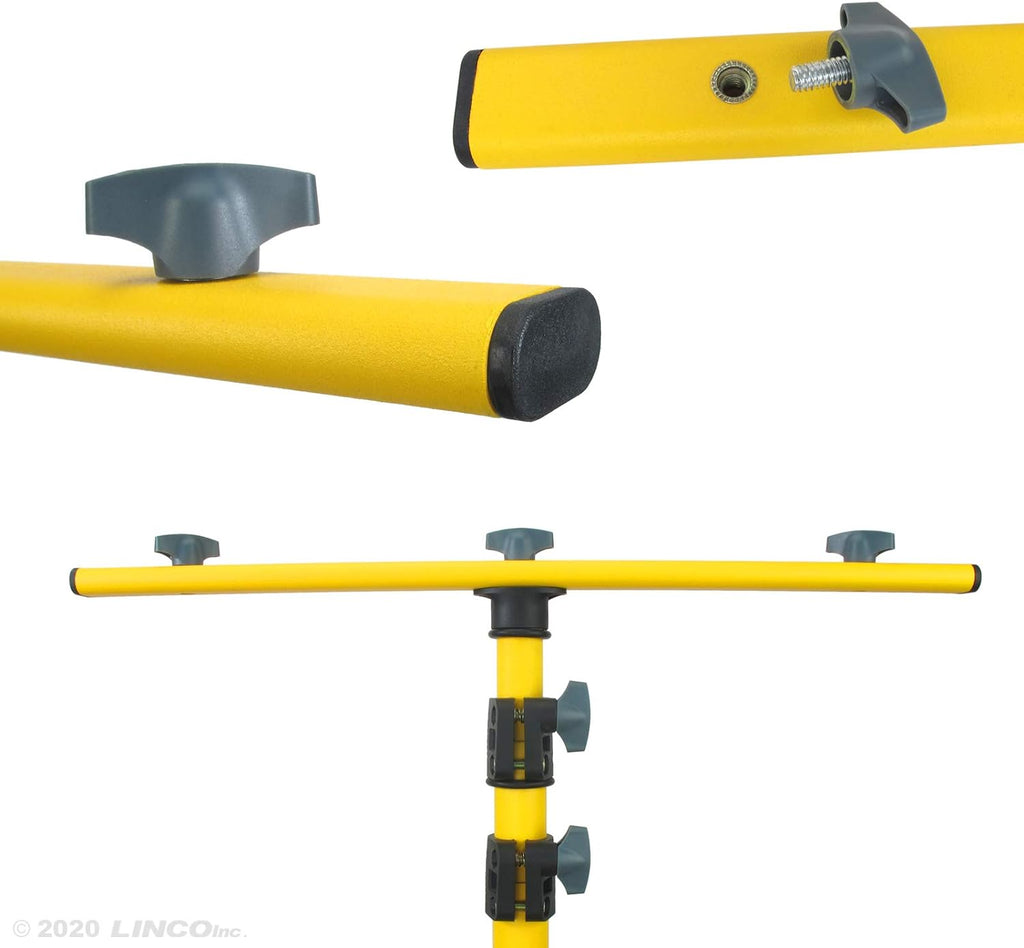 LINCO Tripod Stand LED Work Light Flood Light Heavy Duty Steel Stand Wide Base (Stand & Bar Only)