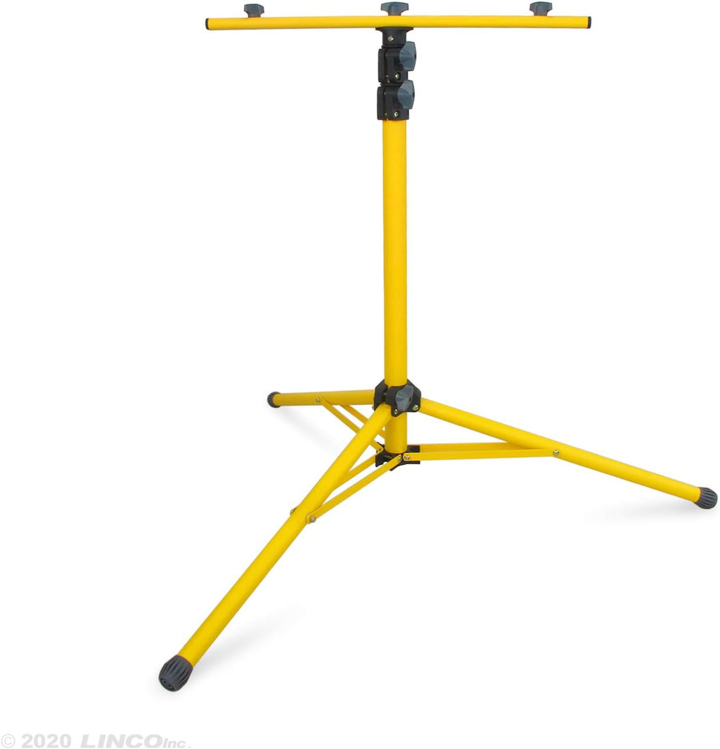 LINCO Tripod Stand LED Work Light Flood Light Heavy Duty Steel Stand Wide Base (Stand & Bar Only)