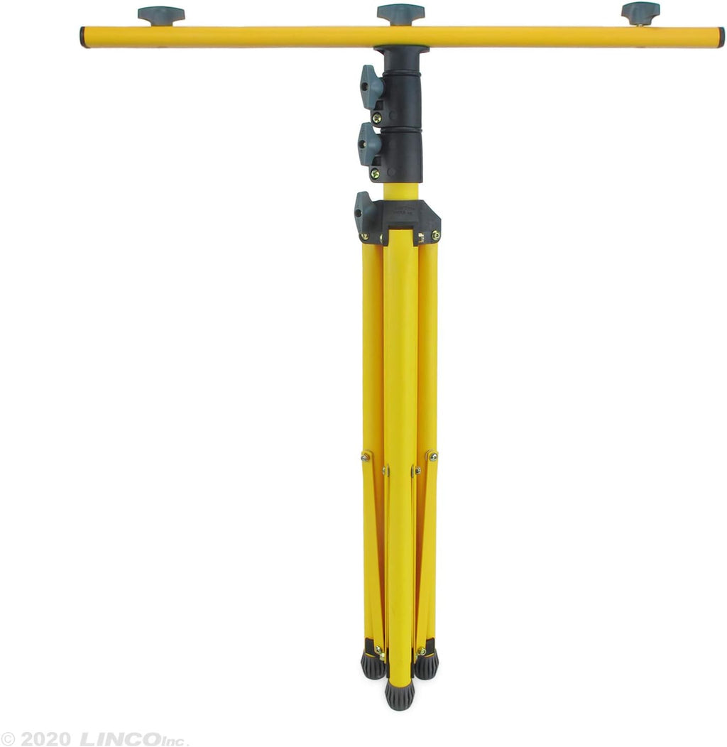 LINCO Tripod Stand LED Work Light Flood Light Heavy Duty Steel Stand Wide Base (Stand & Bar Only)