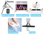 LINCO (150"/120") Projector Screen with Stand, Indoor Outdoor Movie Projector Screen 4K HD 16: 9 Wrinkle-Free Design with Carrying Bag for Backyard Movie Night
