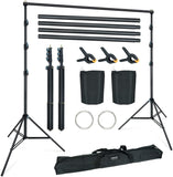 LINCO Photography 10ft Adjustable Photo Backdrop Stand 10x9ft Background Support System Kit with Carry Bag 4154-4236
