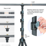 LINCO Backdrop Stand for Parties 12x20ft Heavy Duty Photography Video Studio Background Kit 4169 for Wedding Parties Photo Shooting