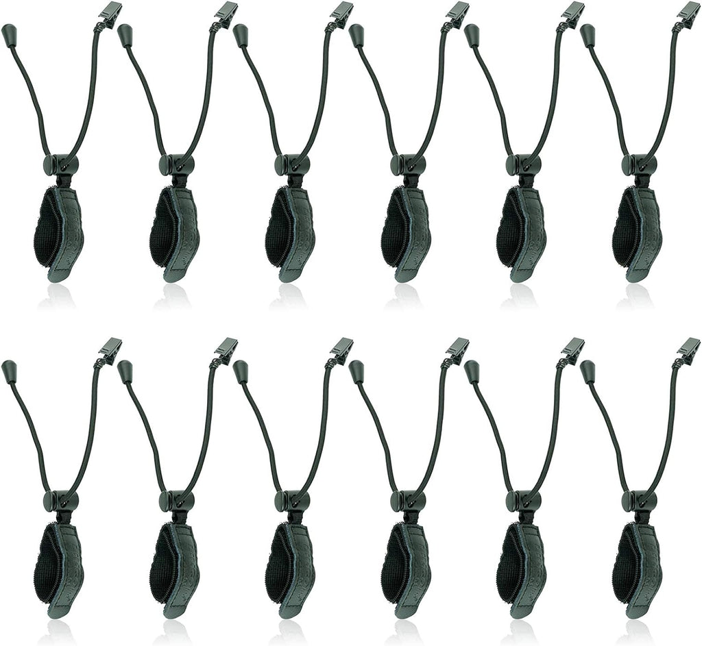 LINCO 12Pack Backdrop Clamp Adjustable Heavy Duty Black Clamps for Photo Studio Backdrop Muslin, Camera Flash Brackets, Photo Backdrop Background Support Equipment