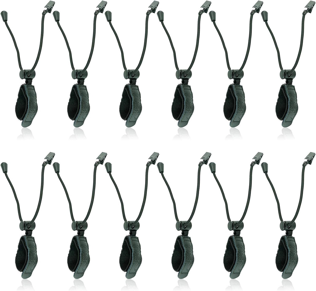 LINCO 12Pack Backdrop Clamp Adjustable Heavy Duty Black Clamps for Photo Studio Backdrop Muslin, Camera Flash Brackets, Photo Backdrop Background Support Equipment