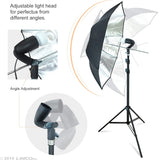LINCO Photo Studio Lighting 600W 4 Umbrella Continuous Lighting Kit for Video Photography AM126