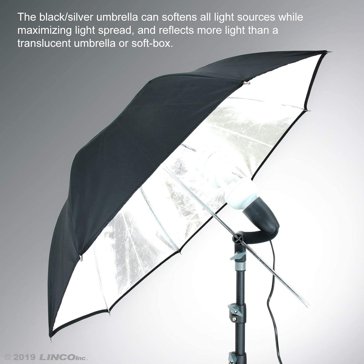 LINCO Photo Studio Lighting 600W 4 Umbrella Continuous Lighting Kit for Video Photography AM126