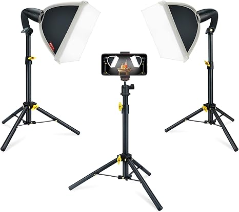 LINCO Table Top Studio Light for Photography Softbox Lights Kit 8x8 inch LED