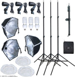 LINCO 3 Softbox Photo Studio Lighting Kit wtih Boom Arm for AM262