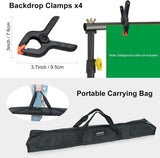 LINCO 10ft Adjustable Backdrop Support Stand Kit 10x6.5 Photography Photo Background Support System with Carrying Bag for Photo Party