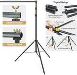 LINCO 10ft Adjustable Backdrop Support Stand Kit 10x6.5 Photography Photo Background Support System with Carrying Bag for Photo Party