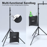 LINCO Adjustable Backdrop Stand for Parties Kit 10x7 Backdrop Photography Studio Photo Background Support System with Clamps, Sand Bag, Carry Bag 4172