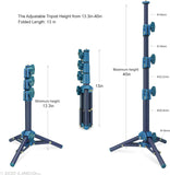 LINCO (Black/Pink/White/Blue) Adjustable Selfie Stick Tripod 40” Rotatable Heavy Duty Selfie Stick with Bluetooth Wireless Remote Shutter for iPhone Samsung