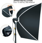 LINCO 2Pack Photography Softbox Lighting Kit Studio Light 20x28in Portable Continuous Light with E26/E27 800 Lumens Bulbs for Video