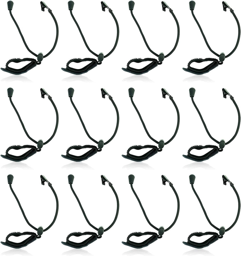 LINCO 12Pack Backdrop Clamp Adjustable Heavy Duty Black Clamps for Photo Studio Backdrop Muslin, Camera Flash Brackets, Photo Backdrop Background Support Equipment