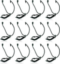 LINCO 12Pack Backdrop Clamp Adjustable Heavy Duty Black Clamps for Photo Studio Backdrop Muslin, Camera Flash Brackets, Photo Backdrop Background Support Equipment