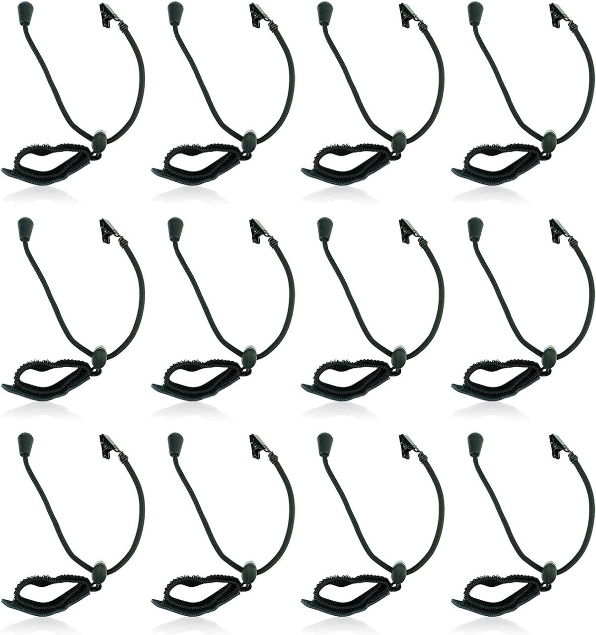 LINCO 12Pack Backdrop Clamp Adjustable Heavy Duty Black Clamps for Photo Studio Backdrop Muslin, Camera Flash Brackets, Photo Backdrop Background Support Equipment