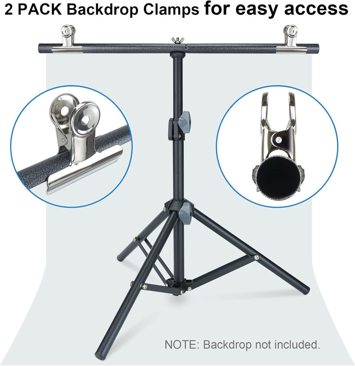 LINCO T-Shape Backdrop Stand Small 31x27in Support Stand System Metal 8812B