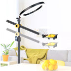 LINCO Overhead Phone Mount 10" Ring Light Tripod Stand Boom Arm for Video Photo