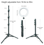 LINCO Overhead Phone Mount 10" Ring Light Tripod Stand Boom Arm for Video Photo