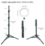 LINCO Overhead Phone Mount 10" Ring Light Tripod Stand Boom Arm for Video Photo