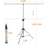 LINCO Silver Photography Backdrop Background Support Stand 2.2x2.6ft Table Top