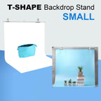 LINCO Silver Photography Backdrop Background Support Stand 2.2x2.6ft Table Top