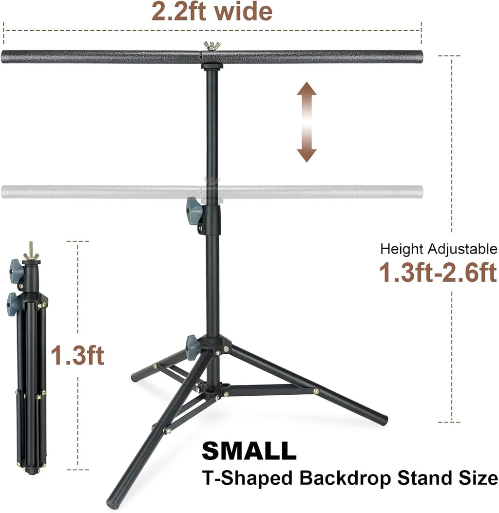 LINCO TableTop 2.2x2.6ft T Shape Photography Backdrop Background Support Stand