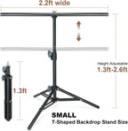LINCO TableTop 2.2x2.6ft T Shape Photography Backdrop Background Support Stand
