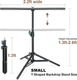 LINCO TableTop 2.2x2.6ft T Shape Photography Backdrop Background Support Stand