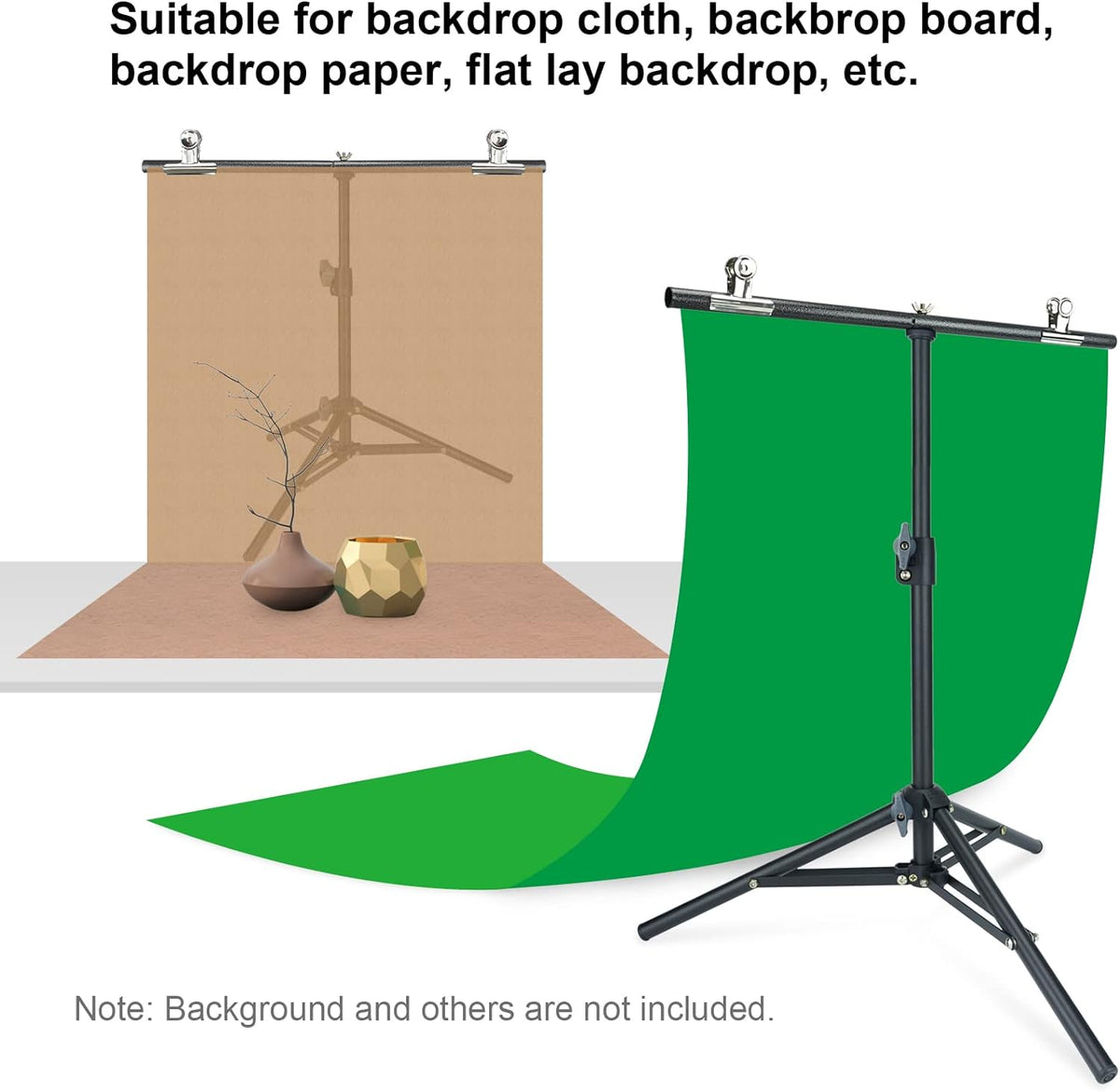 LINCO TableTop 2.2x2.6ft T Shape Photography Backdrop Background Support Stand