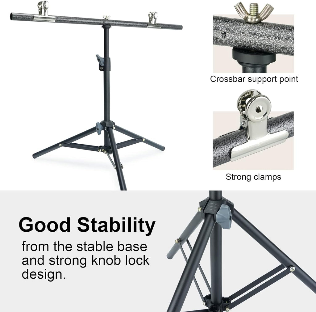 LINCO TableTop 2.2x2.6ft T Shape Photography Backdrop Background Support Stand