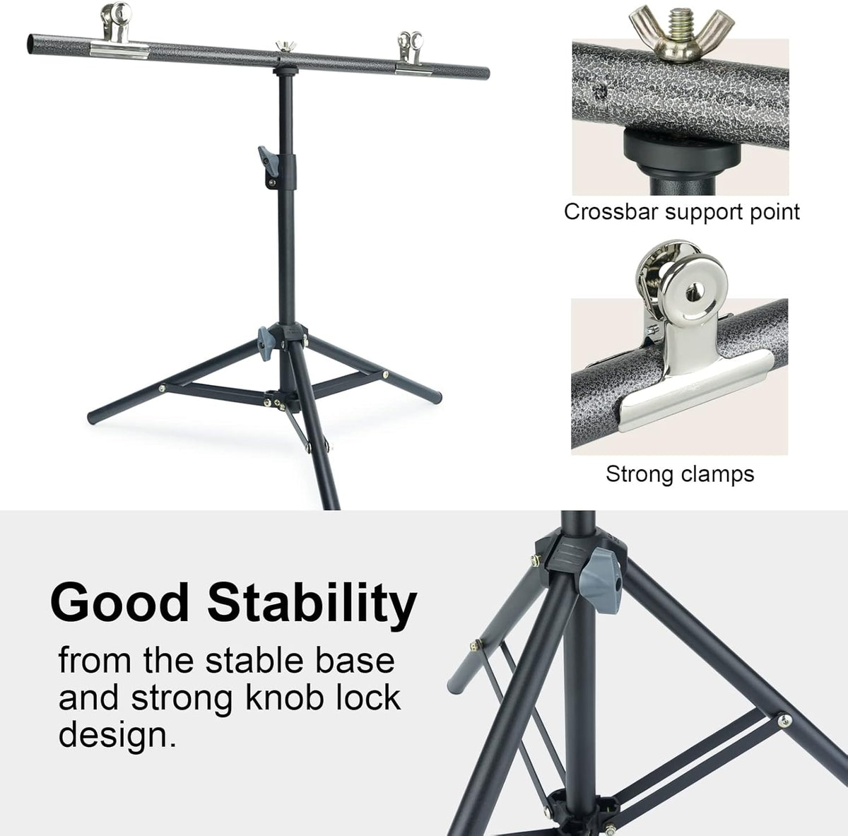 LINCO TableTop 2.2x2.6ft T Shape Photography Backdrop Background Support Stand