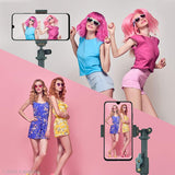 LINCO (Black/Pink/White/Blue) Adjustable Selfie Stick Tripod 40” Rotatable Heavy Duty Selfie Stick with Bluetooth Wireless Remote Shutter for iPhone Samsung