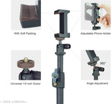 LINCO (Black/Pink/White/Blue) Adjustable Selfie Stick Tripod 40” Rotatable Heavy Duty Selfie Stick with Bluetooth Wireless Remote Shutter for iPhone Samsung