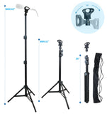 LINCO Adjustable Metal Microphone Stand with Carrying Bag Universal Mic Mount (2.5’ft-5’ft)-Black 8805
