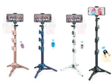 LINCO (Black/Pink/White/Blue) Adjustable Selfie Stick Tripod 40” Rotatable Heavy Duty Selfie Stick with Bluetooth Wireless Remote Shutter for iPhone Samsung