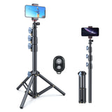 Selfie Stick & Tripod LINCO, Integrated, Heavy Duty, Lightweight, Bluetooth Remote for Apple & Android Devices, Separable Tripod Feet, Extends to 52", Black