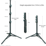 LINCO Adjustable 55" iPad Tripod Stand for iPad iPhone Samsung Smartphone Tablet Camera