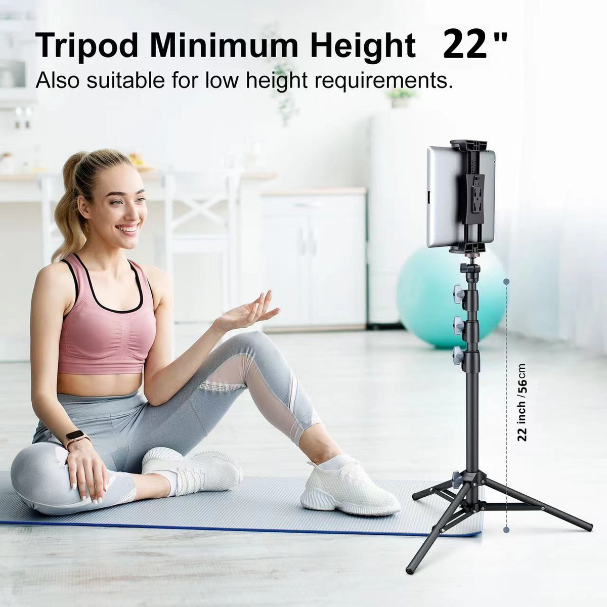 LINCO Adjustable 70" iPad Tripod Stand for iPad iPhone Samsung Smartphone Tablet Camera
